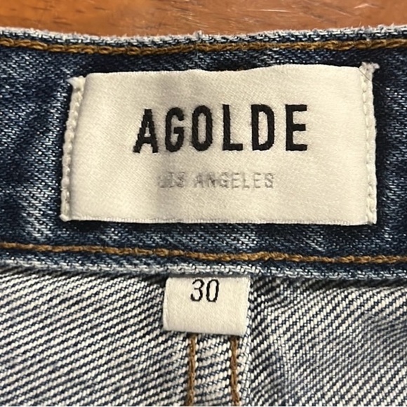 Agolde Parker button fly denim jean shorts size 30 - Picture 4 of 10